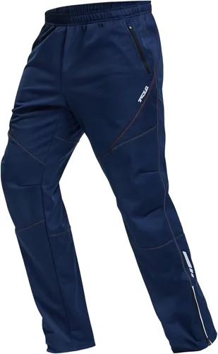 Miniatura 7 de TSLA Pantalones de ciclismo térmicos a prueba de viento para hombre, pantalones de ciclismo con forro polar, pantalones de ciclismo para exteriores