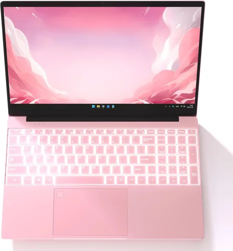Auusda Computadora portátil de negocios para el trabajo, PC portátil para estudiantes universitarios, pantalla FHD de 15.6 pulgadas, procesador de 4