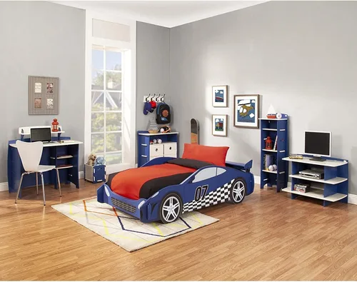 Miniatura 4 de Legaré Furniture Estantería de 3 niveles para muebles infantiles, organizador de almacenamiento con estantes ajustables para dormitorio de niños