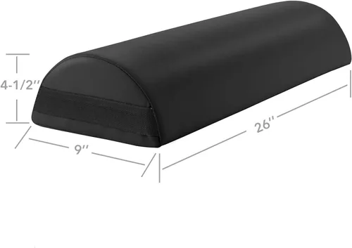 Miniatura 4 de Saloniture Almohadilla de almohada jumbo para mesa de masaje media redonda, para debajo de la rodilla, 26 x 9 x 4.5 pulgadas, color negro