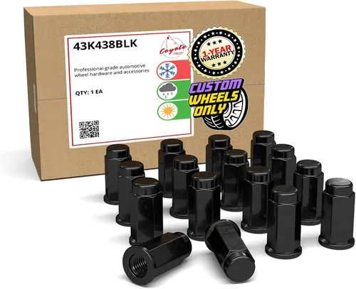 Miniatura 17 de Wheel Accessories Parts 16 tuercas de rosca M10x1.25 Bulge Bellota de 1.26 pulgadas de largo, color negro, hexagonal de 0.551 in para Artic Cat