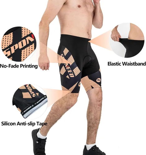 Miniatura 104 de sponeed Pantalones cortos de ciclismo para hombre, pantalones acolchados para ciclismo, ropa de ciclismo