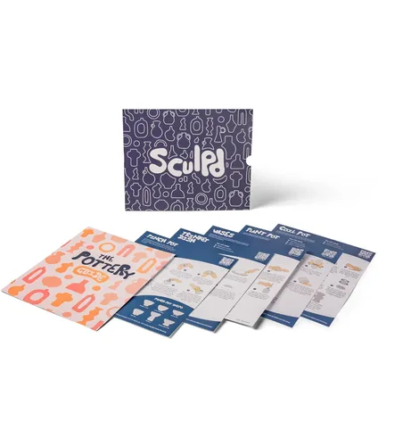 Miniatura 9 de Sculpd - El kit original de cerámica - Kit completo de arcilla seca al aire para adultos incluye herramientas de escultura, barniz, pinceles
