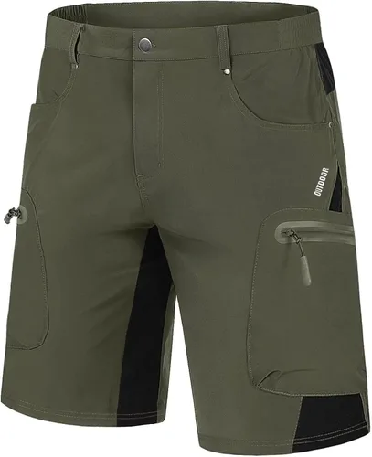 MAGCOMSEN Pantalones cortos de senderismo para hombre 5 bolsillos antidesgarros secado rápido pantalones cortos deportivos de verano para