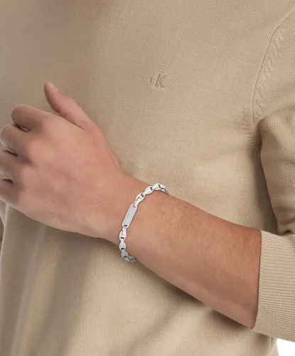 Miniatura 3 de Calvin Klein Men's Stainless Steel Bold Statement Chain Bracelet with Polished ID Plaque