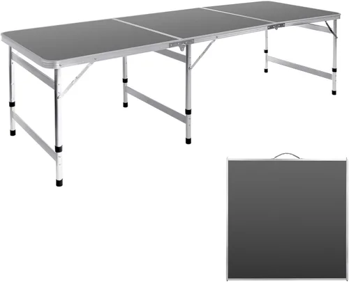 Miniatura 8 de Moosinily Mesa de Camping Pequeña de 3 Pies Mesa de Picnic Plegable Mesa de Campamento Baja Plegable Portátil Corta de Aluminio para Exteriores