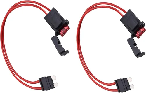 ZOOKOTO 2 conectores de portafusibles de automóvil especializados de 32 V 16 AWG, 10 A, portafusibles tipo hoja ATO estándar para paneles de caja de