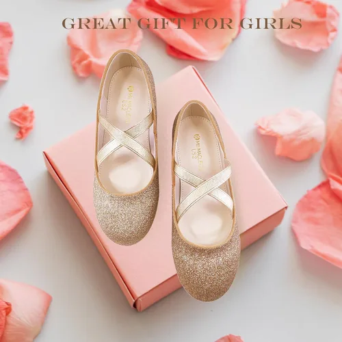 Miniatura 5 de Zapatos planos Mary Jane para niña, zapatos de ballet, zapatos de príncipes brillantes, zapatos de fiesta, vestido de boda, bailarinas para niños