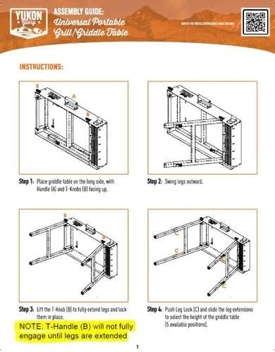 Miniatura 8 de Yukon Glory™ Mesa de Parrilla Portátil Universal/Soporte de Planchas de Parrilla Plana con Caddy Integrado - Diseñado para Adaptarse a la Plancha