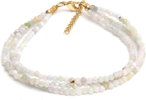 Miniatura 39 de Gempires Natural Multi Strand Beaded Bracelets Lightweight Handmade Gemstone Jewelry Hypoallergenic 8 Inch Gold Plated Stylish Everyday Wear Jewelry