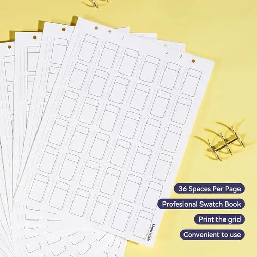 Miniatura 5 de Libro de Muestras de Acuarela LIGHTWISH, 12 Hojas Desmontables, 100% Algodón, 300 g/m²/140 lb, Sin Ácidos, Diario de Colores para Pasteles al Óleo