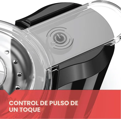 Miniatura 3 de Picador eléctrico Black + Decker HC306 1 y 1/2 tazas con un solo toque, color blanco, Capacidad de 1.5 tazas con ensamble mejorado y tapa, Negro