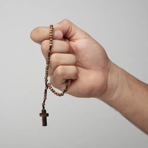 Miniatura 7 de Rosario de madera de tamaño pequeño de bolsillo Intercession fabricado en Brasil