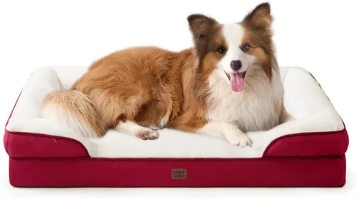 Miniatura 56 de EHEYCIGA - Cama ortopédica para perro grande, impermeable, de espuma viscoelástica y espuma tipo caja de huevos, bordes elevados, antideslizante