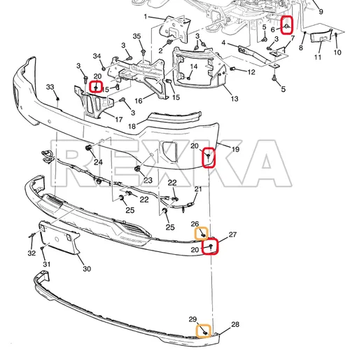 Miniatura 7 de Rexka Juego de 10 juegos de guardabarros cubierta de parachoques Splash Shield Wheelhouse Liner Bolt Tornillo U Tuercas Kit para GM 11570498