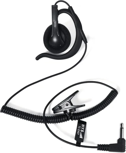 HYS Auricular único con cable de 0.138 in para escuchar, auricular táctico, aplicación de la ley, guardaespaldas, seguridad, kit de auriculares