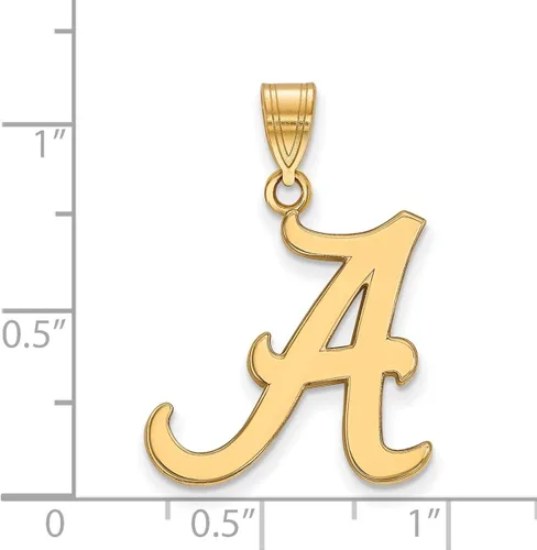 Miniatura 2 de University of Alabama Carmesí Marea Escuela Logo Colgante Plata Chapado en Oro