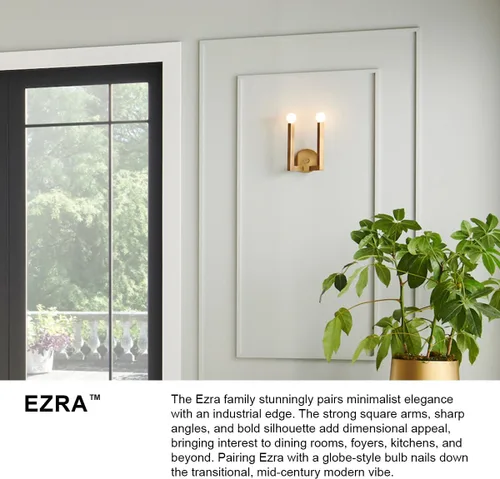 Miniatura 4 de Hinkley Ezra 45042BX - Aplique de pared con dos luces, forma única, brazos cuadrados fuertes, óxido negro