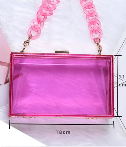 Miniatura 6 de Shiratori Las mujeres acrílico negro lápiz labial forma noche bolsos bolsos embrague vintage banquete bolso
