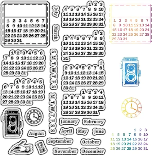 Miniatura 13 de CRASPIRE Sellos transparentes de notas musicales, sellos de goma para instrumentos de piano vintage, fondo reutilizable, sello de silicona