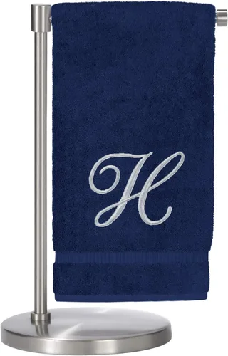 Miniatura 22 de Script R - Toalla de baño con monograma, regalo personalizado, 27 x 54 pulgadas, juego de 1 toalla bordada con texto dorado, 100% algodón turco