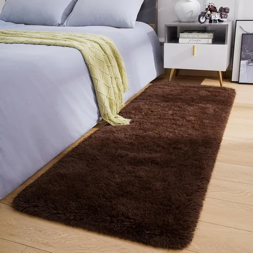 Miniatura 35 de Amearea Alfombra de Área Peluda Esponjosa para Dormitorio de Niños Sala de Estar, Extra Suave y Difusa Alfombras Peludas, Antideslizante, Alfombra