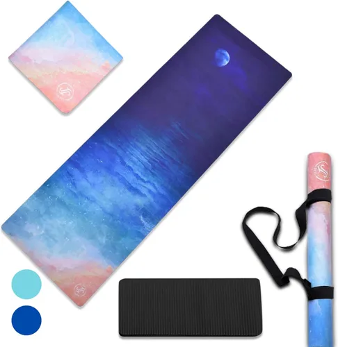 Miniatura 10 de June & Juniper - Esterilla de yoga de viaje plegable y ligera - Esterilla de yoga de viaje delgada y antideslizante Eco Patronus Forest