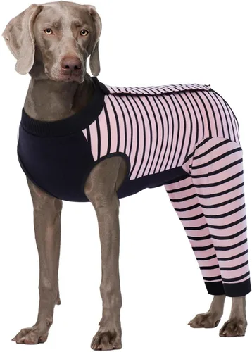 Miniatura 31 de Kuoser Traje de Cirugía para Perro Hembra Esterilización Macho Castración, Manga de Pierna de Perro para Dejar de Lamer Enterizo Suave para Perro