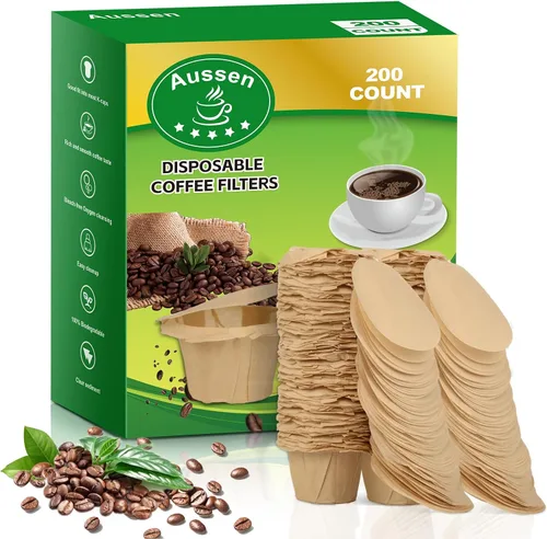 Miniatura 9 de Aussen Filtros de papel desechables para café, reemplazo para filtros Keurig, compatible con todos los filtros de una sola porción de Keurig, Blanco