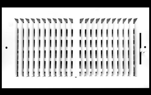 Miniatura 10 de Rejilla de suministro de aire de 3 vías de 10 pulgadas x 6 pulgadas - Tapa de ventilación y difusor - Cara plana estampada - Blanco.