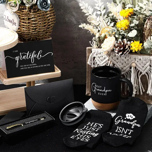 Miniatura 5 de ReliThick Juego de 6 regalos para el mejor abuelo para hombres, regalos del día del padre, regalos del abuelo, 13.5 onzas, tazas de cerámica