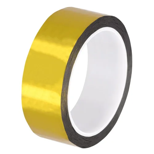 MECCANIXITY Cinta metalizada en tono dorado de 1.2 pulgadas x 55 yardas, cinta decorativa para detallar paredes decorativas, artes gráficas