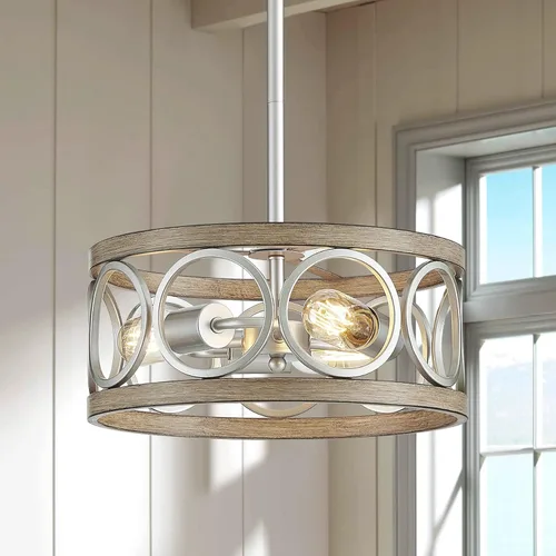 Miniatura 14 de XINGQI Candelabro moderno de 3 luces, lámpara colgante de 13", altura ajustable, accesorios de iluminación para comedor, dormitorio, sala de estar