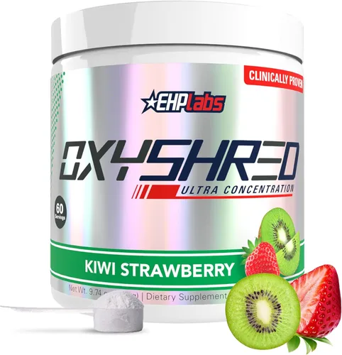 Miniatura 17 de EHP Labs OxyShred Polvo de Pre Entrenamiento - Polvo de preentrenamiento con L glutamina y acetil L carnitina, bebida de refuerzo de energía