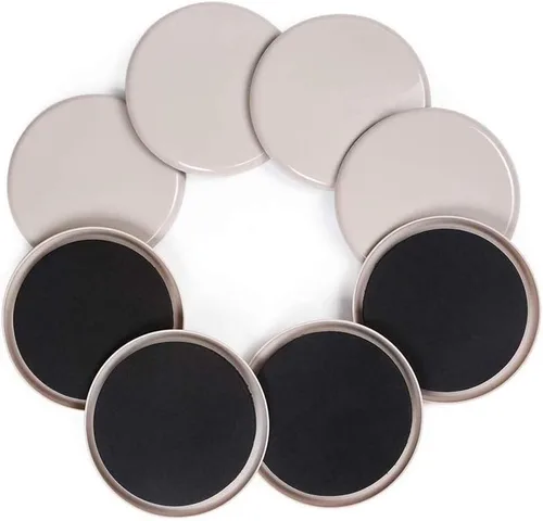 Paquete de 8 deslizadores de muebles grandes reutilizables para alfombras, almohadillas móviles de muebles de 5 pulgadas, deslizadores de alfombra