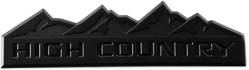 Yoaoo 1x Emblema Badge Negro High Country Placa de Identificación 3D Puerta Portón Trasero Compatible con Silverado 1500 2500Hd Sierra 3500Hd OEM