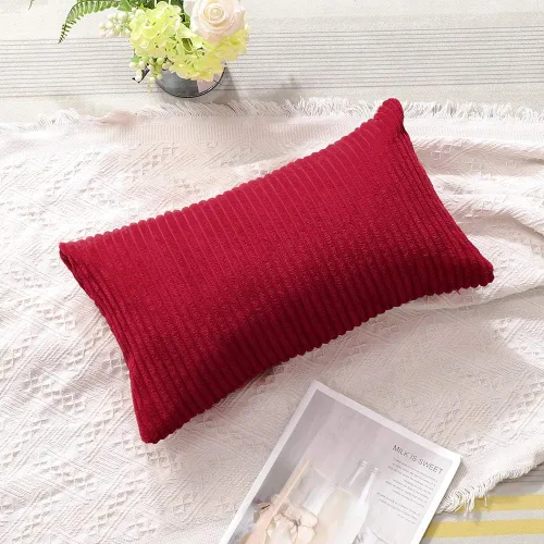 Miniatura 54 de Artscope Fundas de Almohada de Pana a Rayas Acogedoras Súper Suaves Decorativas Cuadradas Fundas de Cojín para Sofá Sillón Dormitorio Decoración