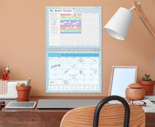 Miniatura 3 de Calendario mensual 2026 de escritorio/pared, rastreador de hábitos, diario, semanal y mensual, diario motivacional de seguimiento de hábitos