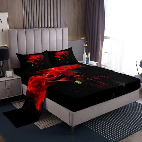 Miniatura 10 de Manfei Juego de sábanas musicales tamaño matrimonial, juego de ropa de cama con estampado de notas musicales retro para niños y niñas, decoración