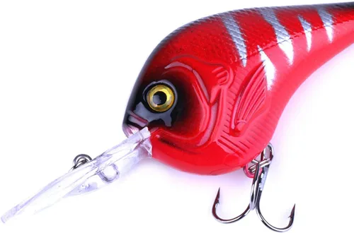 Miniatura 9 de Kit mixto de señuelos de pesca incluye señuelo minnow, popper, crankbait y anzuelo de pesca para pesca en agua salada y agua dulce de trucha, lubina
