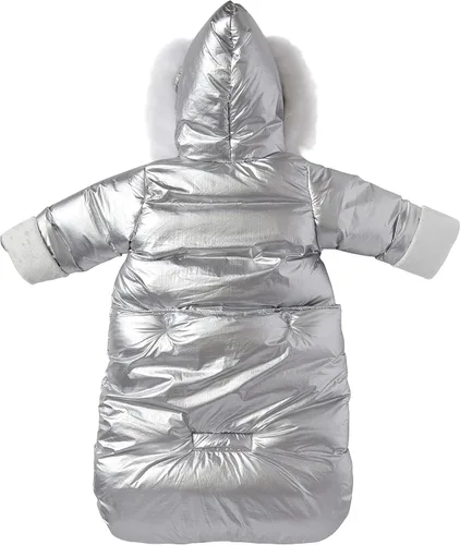 Miniatura 3 de Saco de nieve para bebé recién nacido, para cochecito de bebé, Silver Metallic 2 Piezas, 0-6 meses