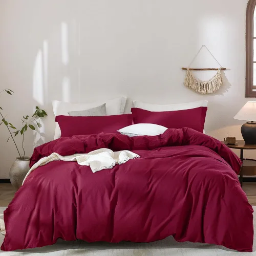 Miniatura 46 de CLOTHKNOW Juego de edredón a rayas tamaño King de 3 piezas, juego de edredón negro y blanco, edredón suave de estilo granja con 2 fundas de almohada