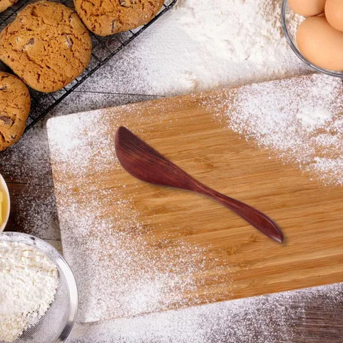 Miniatura 8 de Yardwe 10 cuchillos de mantequilla de madera, esparcidores de queso para tablero de mermelada y embutidos, espátula antiadherente segura