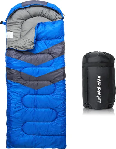 Miniatura 14 de MalloMe Sacos de dormir para adultos para clima frío y cálido, saco de dormir para mochileros para niños de 10 a 12 años, niñas, niños, ligeros