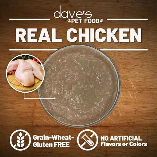 Miniatura 13 de Dave's Pet Food Grain Free Wet Cat Food (Chicken & Duck Saucey Pate), Naturally Healthy Canned, Added Vitamins & Minerals, Wheat Free, 5.5 oz