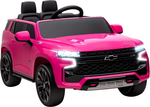 Aosom - Automóvil de paseo con licencia Chevrolet Tahoe, juguete eléctrico con batería de 12 V y 7 AH, con control remoto para padres, luces LED,