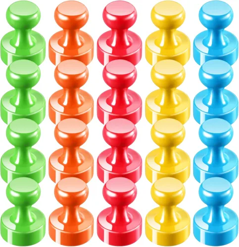 Miniatura 11 de Paquete de 10 imanes de nevera para adultos, imanes de metal fuerte, imanes redondos pequeños para refrigerador, pizarra blanca, casillero, pizarra