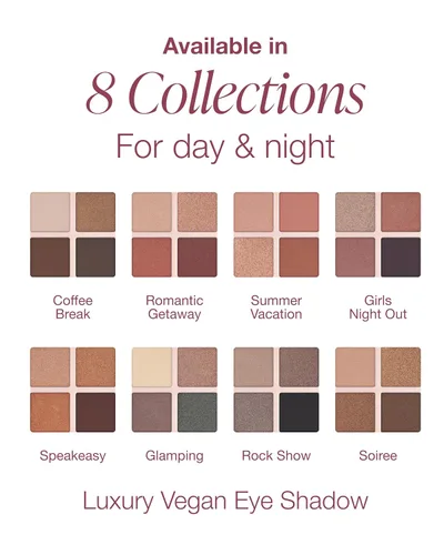 Miniatura 7 de Mineral Fusion Paleta de sombras de ojos, cuatro tonos de polvo prensado en acabado mate, satinado y brillante, maquillaje de ojos vegano natural