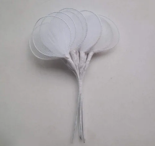 Miniatura 2 de Almendras Jordan de alambre italiano y organza blanco con alambre plateado - bolsa de 144
