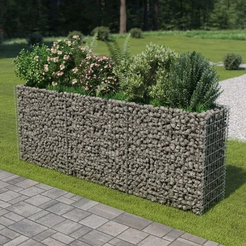 Miniatura 19 de Gabion cama elevada, cestas de gaviones, camas de jardín galvanizadas, gaviones, pared de gaviones, alta capacidad de carga, acero galvanizado 35.4